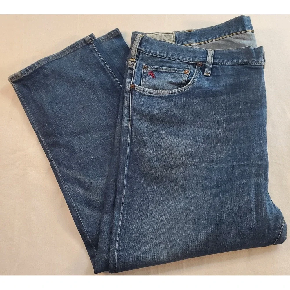 Polo Ralph Lauren Jeans Mens Size 46B x 30 Blue Hampton Straight Measure 44 X 25